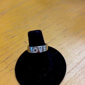 925 sterling silver love ring size 7